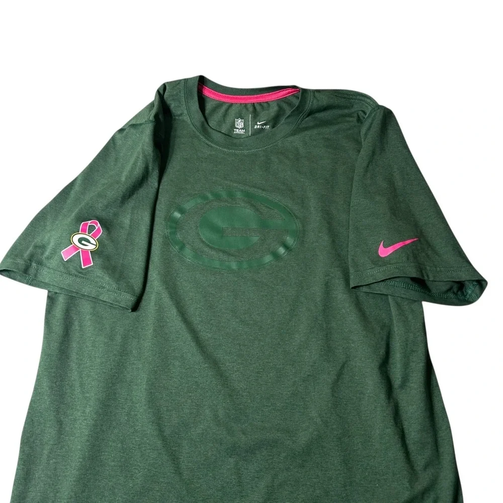 Green Bay Packers T‎ Shirt Mens M Green Nike NFL Dri-FIT Team Apparel Tee NEW